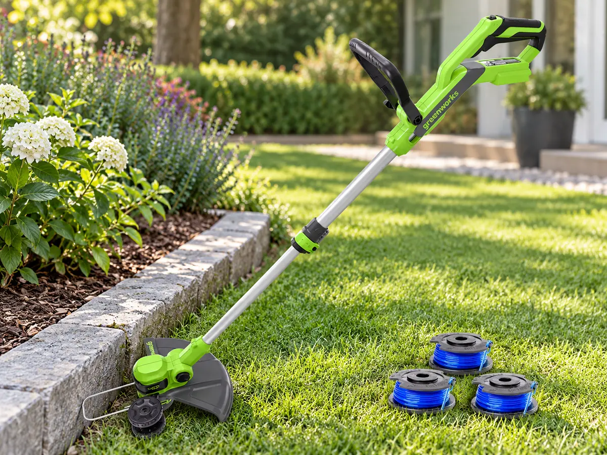 Coupe et puissance : 33 cm en double fil sur 40 V — Greenworks G40LT