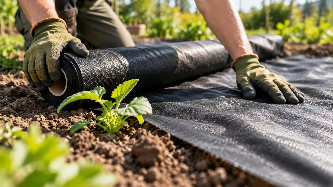 Bâche noire dans le jardin : la technique d'occultation qui remplace le désherbage