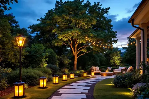 Éclairez votre jardin avec des luminaires extérieurs pour une ambiance unique